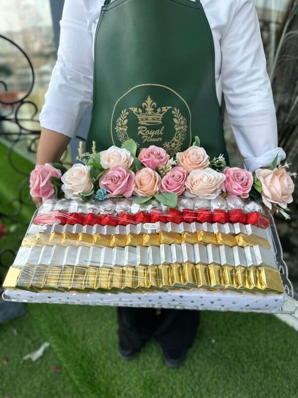 R021 Tray Chocolate with Flowers
